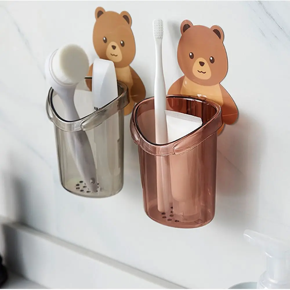 1Pc Cute Bear Shaped Toothbrush Holder Wall Mounted Adhesive Drying Cup Rack Toothpaste Stand Shelf Bathroom Accessories Set
1Pc Cute Bear Shaped Toothbrush Holder Wall Mounted Adhesive Drying Cup Rack Toothpaste Stand Shelf Bathroom Accessories Set