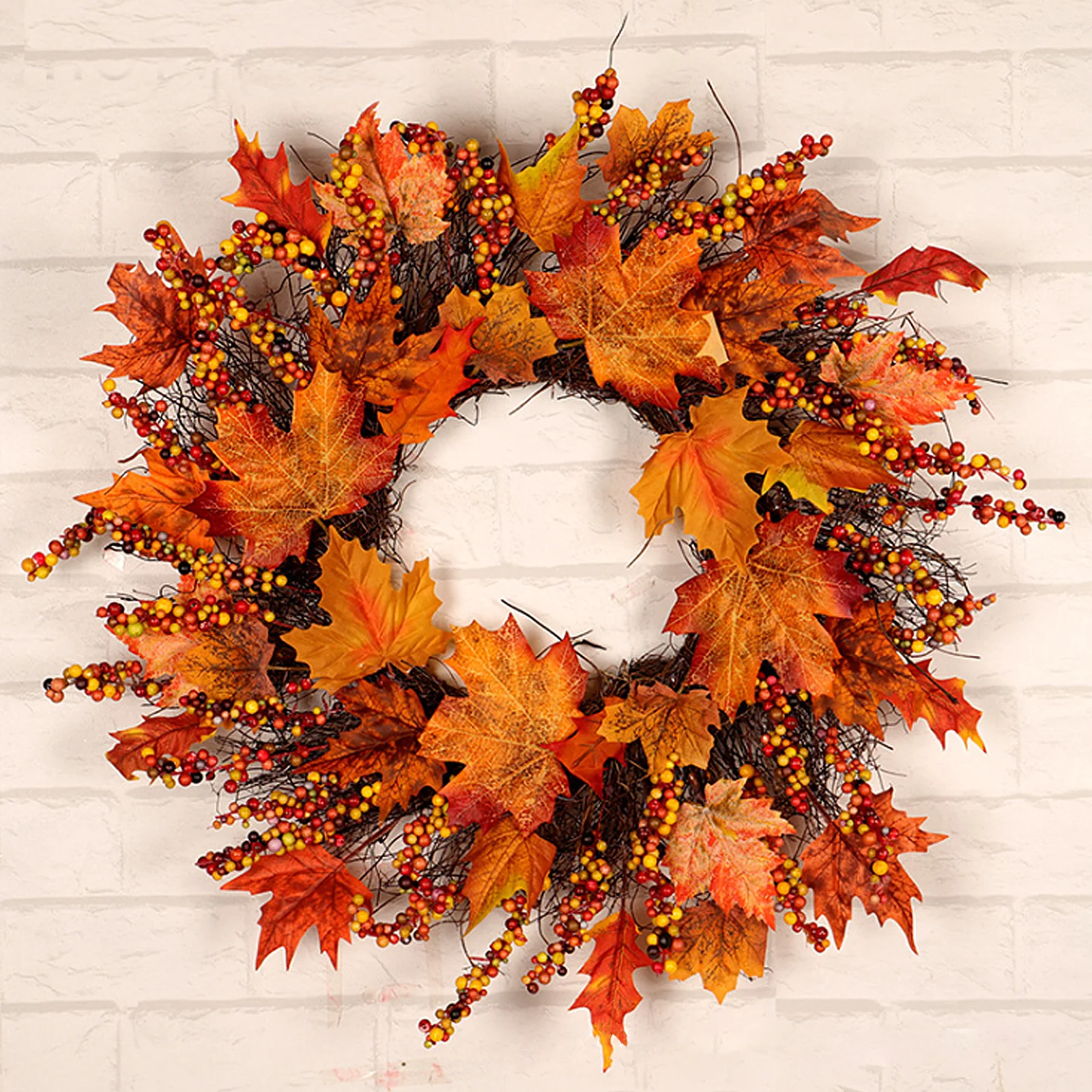 Autumn Artificial Garland Berry Wreath Rattan Maple Leaf Simulation Wall 45cm 1PC Halloween Door Decoration
Autumn Artificial Garland Berry Wreath Rattan Maple Leaf Simulation Wall 45cm 1PC Halloween Door Decoration
