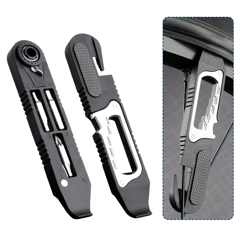 High-Strength Nylon Bicycle Multi-tools Inner Hexagon Wrench M3/M4/M5/M6 Cross Spanner PH2 Tire Lever 15 Functions In One Tool
High-Strength Nylon Bicycle Multi-tools Inner Hexagon Wrench M3/M4/M5/M6 Cross Spanner PH2 Tire Lever 15 Functions In One Tool