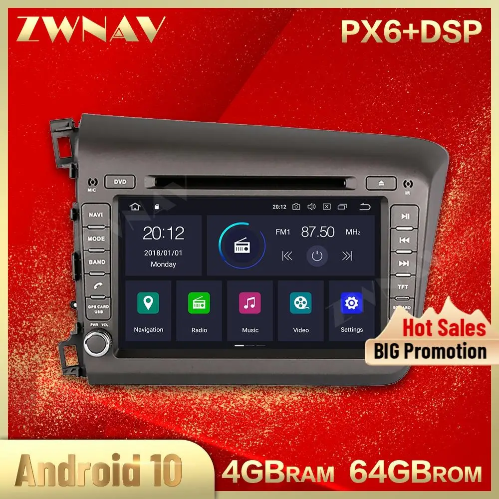 Touch screen IPS DSP Android 9.0 Car dvd Multimedia Player GPS Navi for Honda CIVIC 2012+ car Audio Video radio stereo head unit
Touch screen IPS DSP Android 9.0 Car dvd Multimedia Player GPS Navi for Honda CIVIC 2012+ car Audio Video radio stereo head unit
