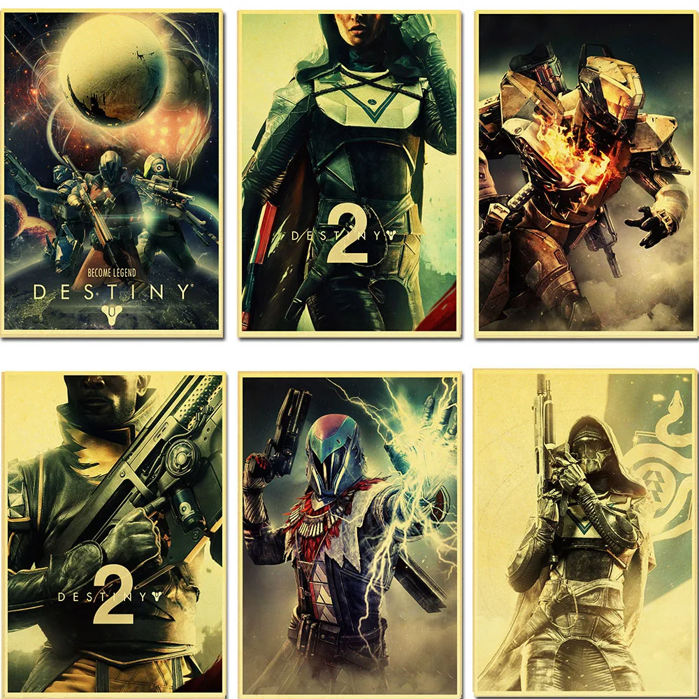 Игровой плакат Destiny 2/крафт бумага/Украшение стен/плакат для бара/декоративная