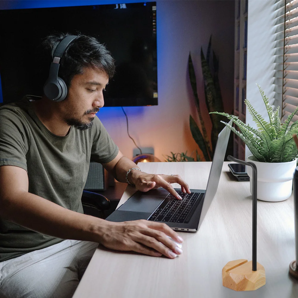 Wooden Base Headset Stand Headphone Stand Tabletop Headphone Organizer
Wooden Base Headset Stand Headphone Stand Tabletop Headphone Organizer