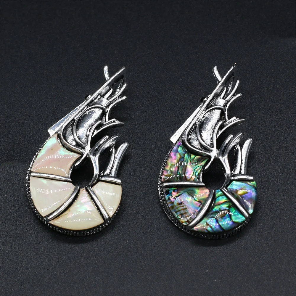 Natural Abalone Shell Animal Pendant Shrimp Shape Shell Pendant Charms for Making Handmade Jewelry Necklace Accessorie 28x52mm
Natural Abalone Shell Animal Pendant Shrimp Shape Shell Pendant Charms for Making Handmade Jewelry Necklace Accessorie 28x52mm