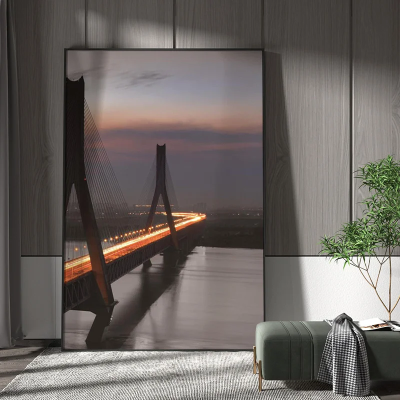 Modern Art Canvas Print Painting City Bridge Night Landscape Poster Porch Corridor Background Wall Decorative Canvas Picture 
Modern Art Canvas Print Painting City Bridge Night Landscape Poster Porch Corridor Background Wall Decorative Canvas Picture