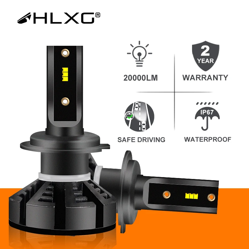 HLXG H7 светодиодный H4 Автомобильные фары H1 H11 H8 HB3 9005 HB4 9006 противотуманные лампы 6500K