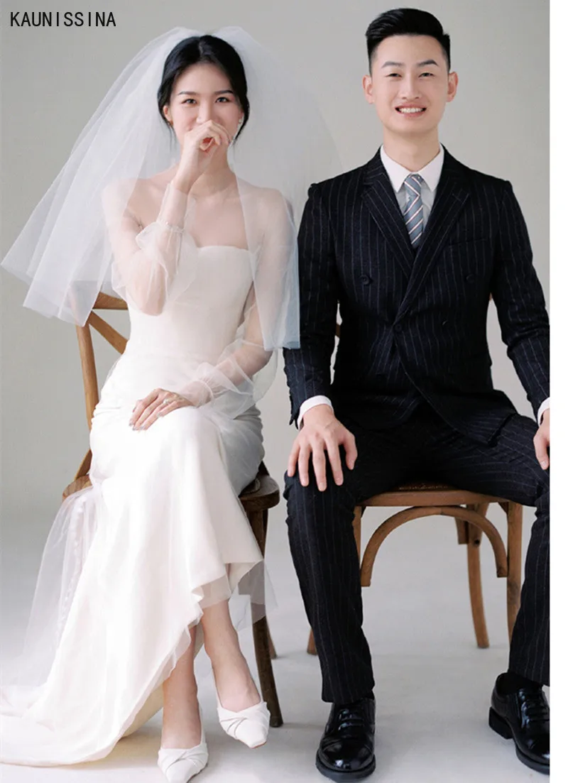 KAUNISSINA Mermaid Wedding Dresses Long Simple Vestidos De Novia Train Custom Made Sweetheart Satin White Formal Bridal Gowns
KAUNISSINA Mermaid Wedding Dresses Long Simple Vestidos De Novia Train Custom Made Sweetheart Satin White Formal Bridal Gowns
