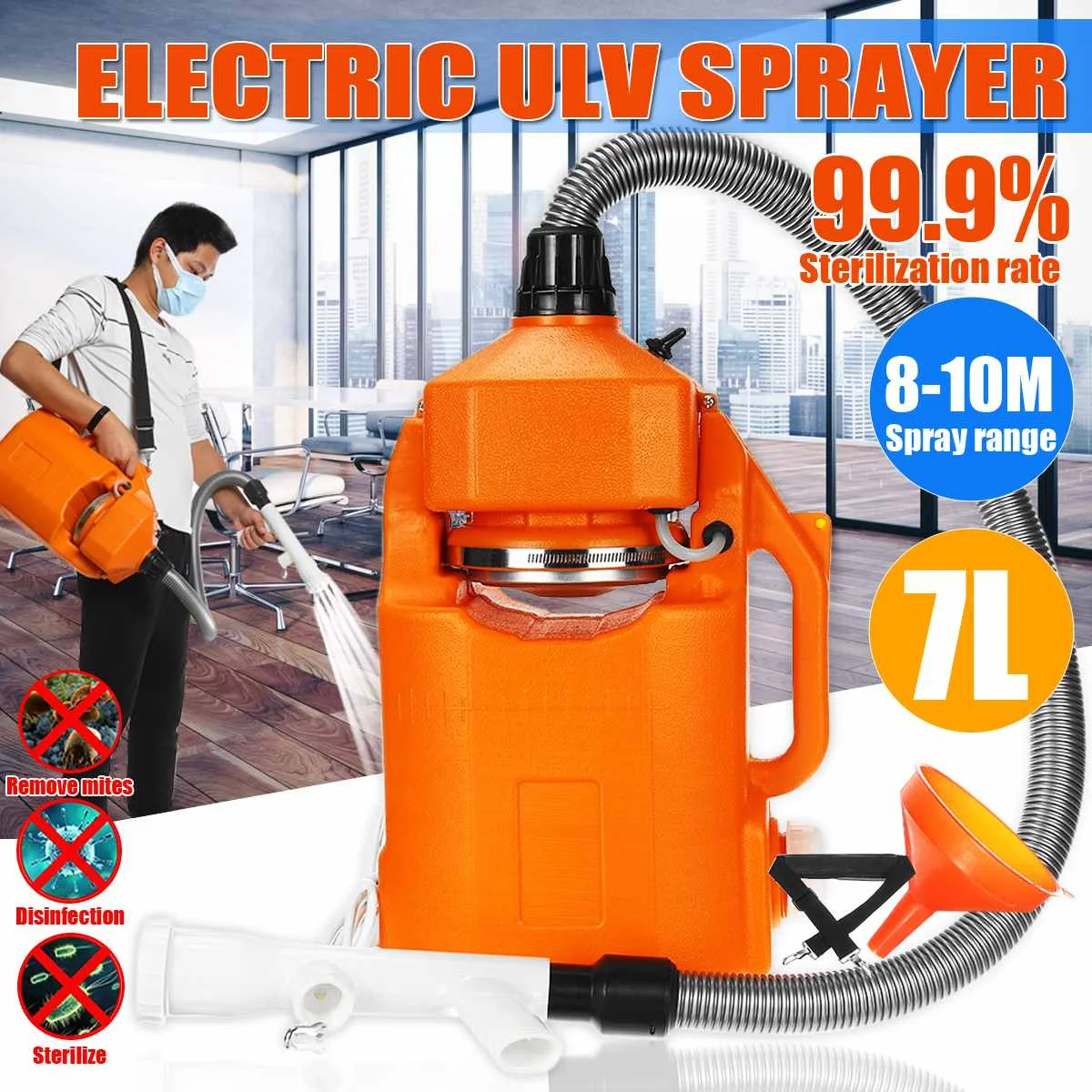 Electric Disinfection Sprayer Disinfecting Fog Machine Intelligent Ultra-High Capacity 7L ULV Cold Fogger For Garden Hospitals
Electric Disinfection Sprayer Disinfecting Fog Machine Intelligent Ultra-High Capacity 7L ULV Cold Fogger For Garden Hospitals