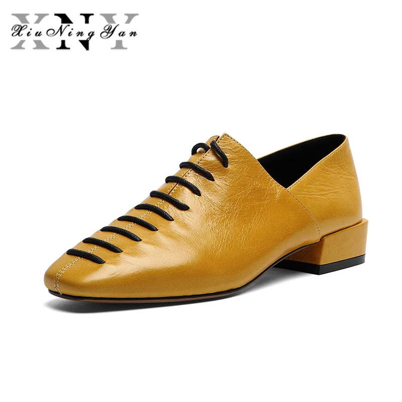 XIUNINGYAN Vintage British Style Women Oxford Shoes Genuine Leather Flat Shoes Woman Handmade Yellow Blue Real Leather Shoes
XIUNINGYAN Vintage British Style Women Oxford Shoes Genuine Leather Flat Shoes Woman Handmade Yellow Blue Real Leather Shoes