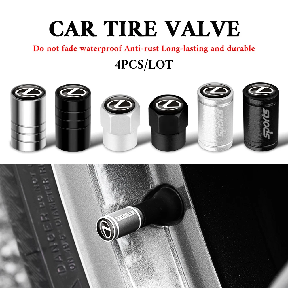 4Pcs Car-Styling 3D Aluminum Alloy Wheel Tire Valve Caps Stem Cover Badge For Lexus CT200h F sport IS RX NX ES LS GS UX LX GX
4Pcs Car-Styling 3D Aluminum Alloy Wheel Tire Valve Caps Stem Cover Badge For Lexus CT200h F sport IS RX NX ES LS GS UX LX GX