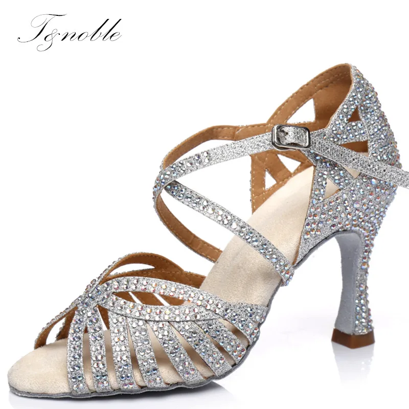 Dance Shoes Women Latine Party White Sandals Cuba Satin Shining Big Small Rhinestones Soft Bottom Summer High Heels 5-10cm L397
Dance Shoes Women Latine Party White Sandals Cuba Satin Shining Big Small Rhinestones Soft Bottom Summer High Heels 5-10cm L397