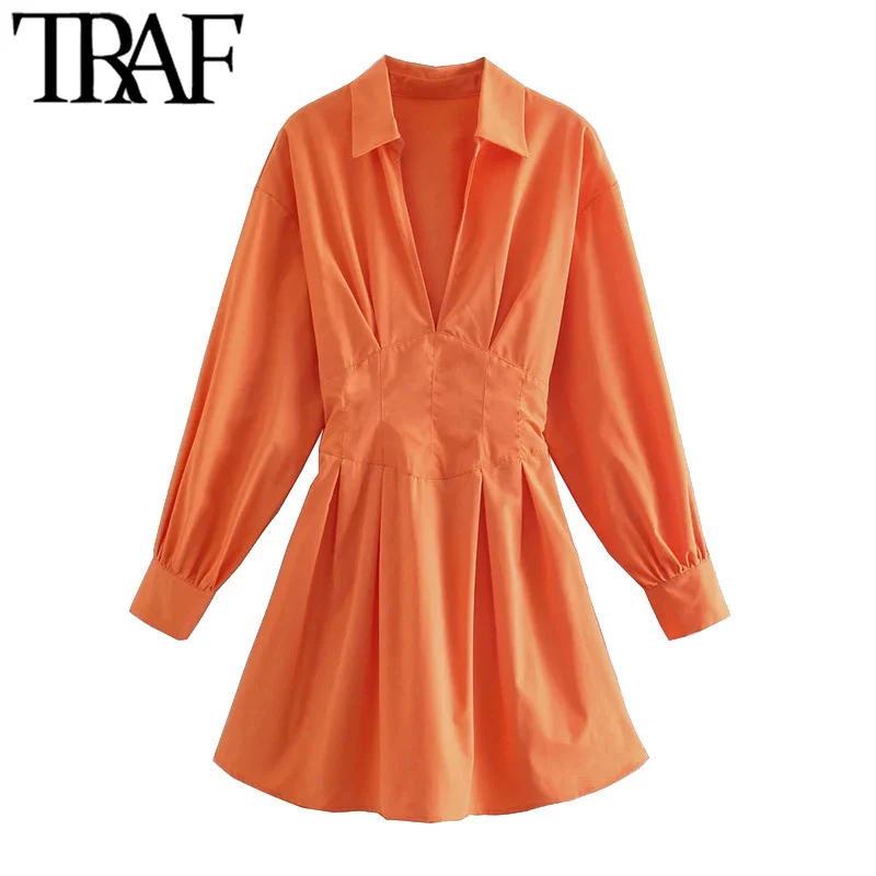 TRAF Women Chic Fashion Backless Lace-up Pleated Mini Dress Vintage Long Sleeve Fitted Female Dresses Vestidos Mujer
TRAF Women Chic Fashion Backless Lace-up Pleated Mini Dress Vintage Long Sleeve Fitted Female Dresses Vestidos Mujer