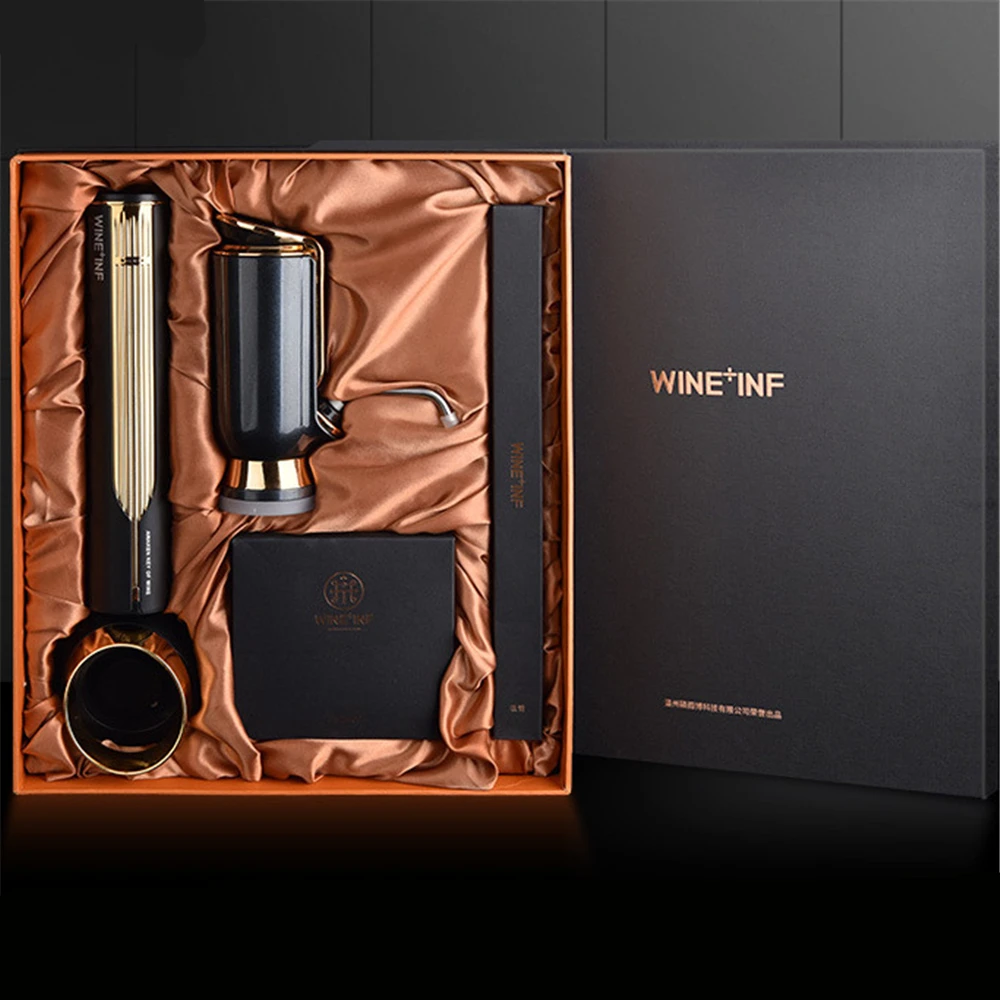 Automatic Electric Wine Decanter Set Fresh-keeping 10 Days USB Charging Quick Wine Aerator Adjustable Dispenser Auto Corkscrew
Automatic Electric Wine Decanter Set Fresh-keeping 10 Days USB Charging Quick Wine Aerator Adjustable Dispenser Auto Corkscrew