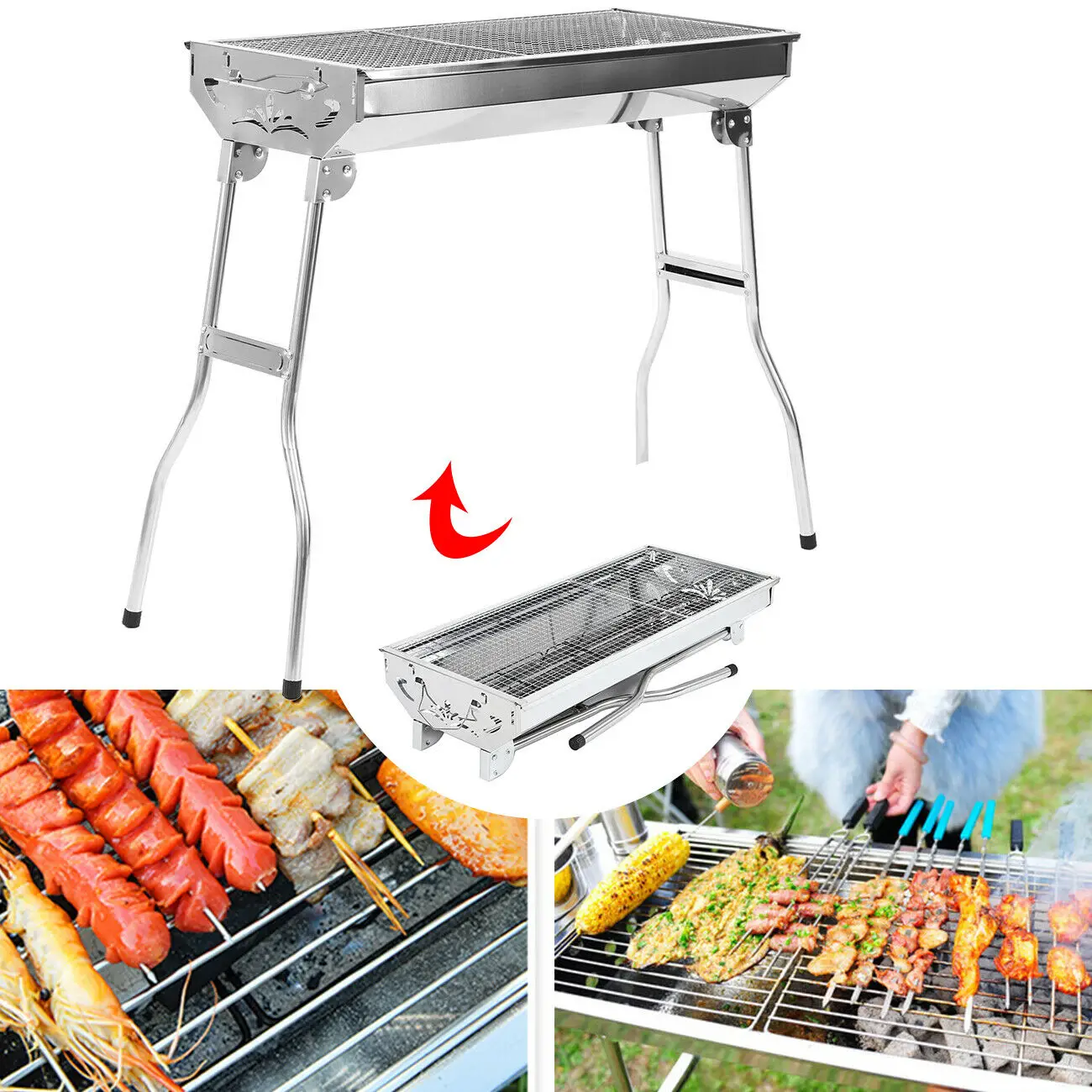 Honhill Folding Charcoal Barbecue Outdoor Thickening Barbecue Rack Portable Folding Free-installation Barbecue Furnace
Honhill Folding Charcoal Barbecue Outdoor Thickening Barbecue Rack Portable Folding Free-installation Barbecue Furnace