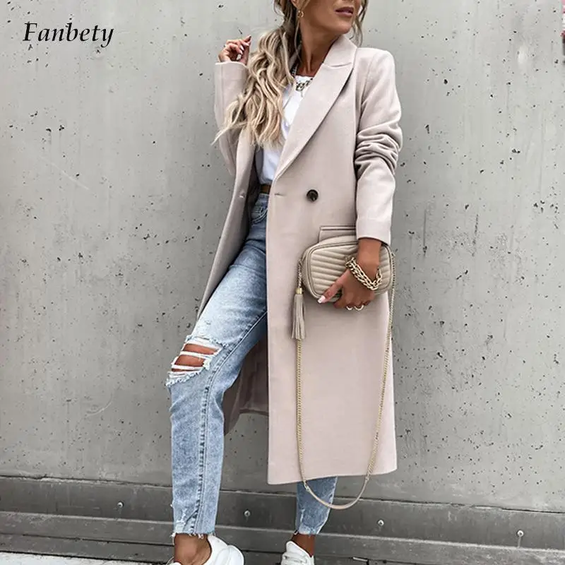 2021 New Fashion Elegant Women Long Overcoat Autumn Winter Turn-Down Collar Woolen Coat Tops Office Lady Casual Loose Outwear 
2021 New Fashion Elegant Women Long Overcoat Autumn Winter Turn-Down Collar Woolen Coat Tops Office Lady Casual Loose Outwear