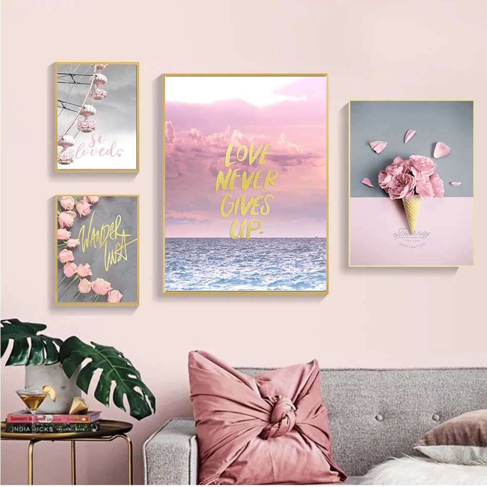 Nordic Room Decoration Pink peony Rose Ice Cream Ferris Wheel Wall Art Poster and Print Canvas Painting for Living Room
Nordic Room Decoration Pink peony Rose Ice Cream Ferris Wheel Wall Art Poster and Print Canvas Painting for Living Room