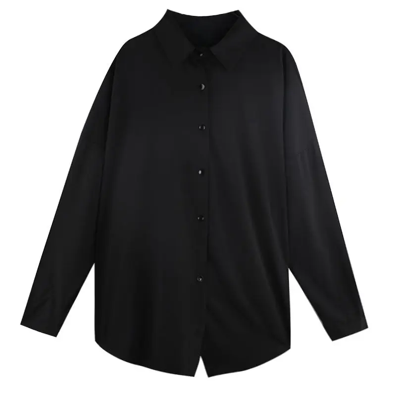 2021 retro V-Neck long sleeve shirt female student loose black versatile lazy shirt female fashion
2021 retro V-Neck long sleeve shirt female student loose black versatile lazy shirt female fashion