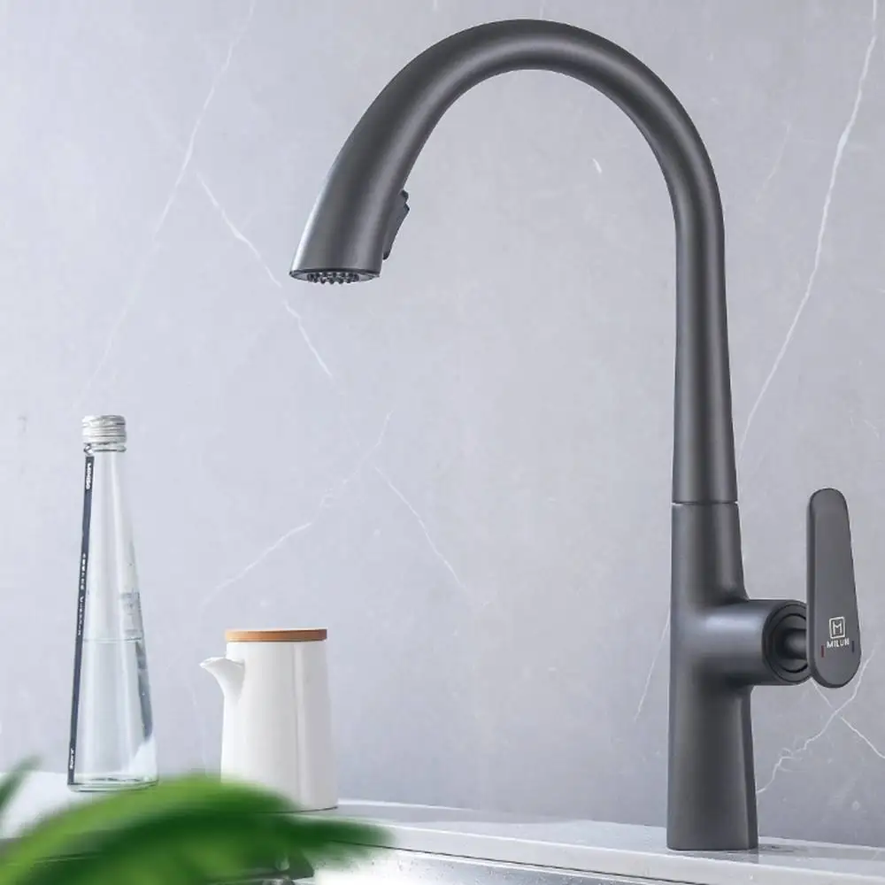 New Brass Paint Kitchen Faucet Single Hole Pull Out Spout Kitchen Sink Cold And Hot Water Mixer Tap Stream Sprayer Head Faucets
New Brass Paint Kitchen Faucet Single Hole Pull Out Spout Kitchen Sink Cold And Hot Water Mixer Tap Stream Sprayer Head Faucets