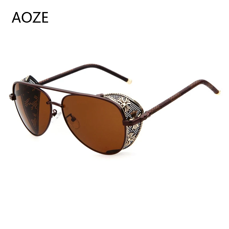 Солнцезащитные очки AOZE2020 в стиле стимпанк ручной работы UV400 | Аксессуары для