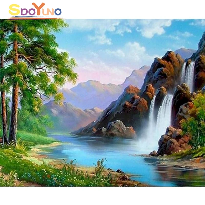 SDOYUNO Waterfall Arranging Paint By Numbers Kit Oil Paints 40x50 Painting On Canvas Wall Decoration Adults Drawing Home Decor
SDOYUNO Waterfall Arranging Paint By Numbers Kit Oil Paints 40x50 Painting On Canvas Wall Decoration Adults Drawing Home Decor