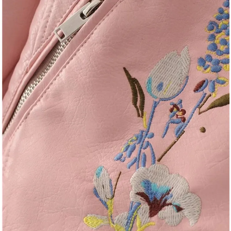 Fashion Embroidered PU Leather Jacket Women 2019 Spring Autumn Black Short Coat Female Zipper Turn-down Collar Biker Jackets
Fashion Embroidered PU Leather Jacket Women 2019 Spring Autumn Black Short Coat Female Zipper Turn-down Collar Biker Jackets