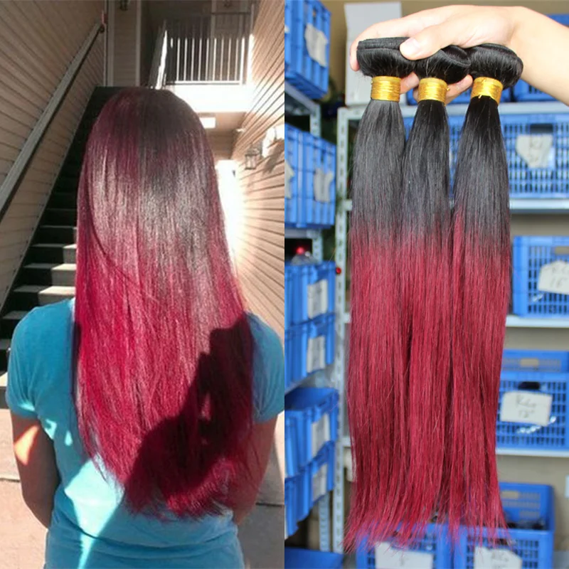 Fashion 1B 99j Straight Hair Bundles Human Hair Extensions 1B Burgundy Ombre Bundles Brazilian Peruvian Color Virgin Hair Weave
Fashion 1B 99j Straight Hair Bundles Human Hair Extensions 1B Burgundy Ombre Bundles Brazilian Peruvian Color Virgin Hair Weave