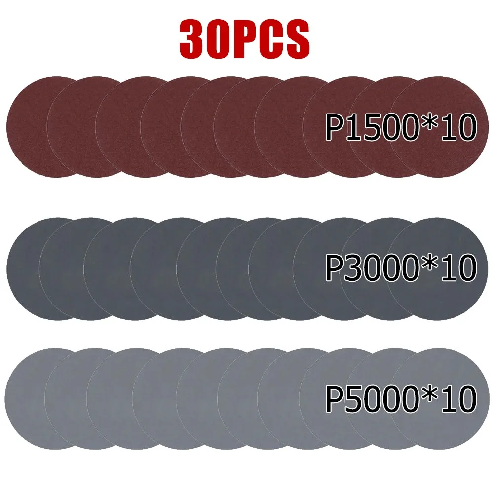 30pcs 3inch(75mm) Sander Disc Sanding Pad 1500/3000/5000Grit Sandpaper For Wood Aluminum Non-ferrous Metal
30pcs 3inch(75mm) Sander Disc Sanding Pad 1500/3000/5000Grit Sandpaper For Wood Aluminum Non-ferrous Metal