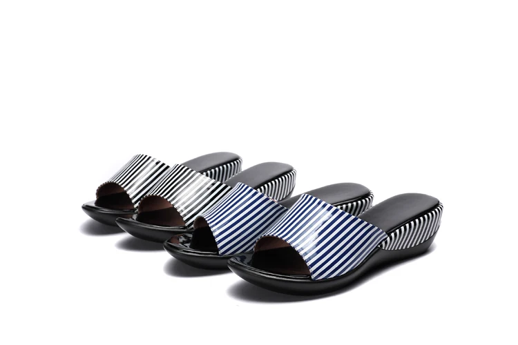 GKTINOO Women Slipper's 2021 Ladies Summer Slippers Shoes Women Wedges Heels Striped Fashion Summer Shoes Geuine Leather
GKTINOO Women Slipper's 2021 Ladies Summer Slippers Shoes Women Wedges Heels Striped Fashion Summer Shoes Geuine Leather