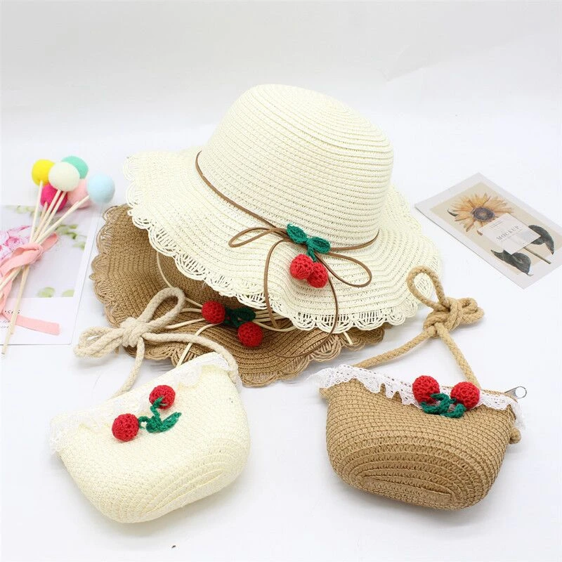Summer Baby Flower Breathable Hat Straw Hat With Handbag Bags Kids Hat Boy Girls Sun Visor UV protection Hat
Summer Baby Flower Breathable Hat Straw Hat With Handbag Bags Kids Hat Boy Girls Sun Visor UV protection Hat
