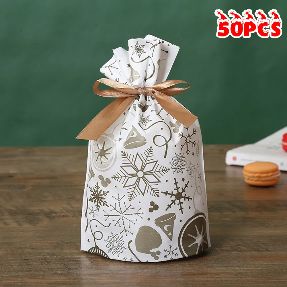 50PCS Christmas Gift Bags EVA With Drawstring Reusable Christmas Wrapping Pouch Christmas Decoration
50PCS Christmas Gift Bags EVA With Drawstring Reusable Christmas Wrapping Pouch Christmas Decoration