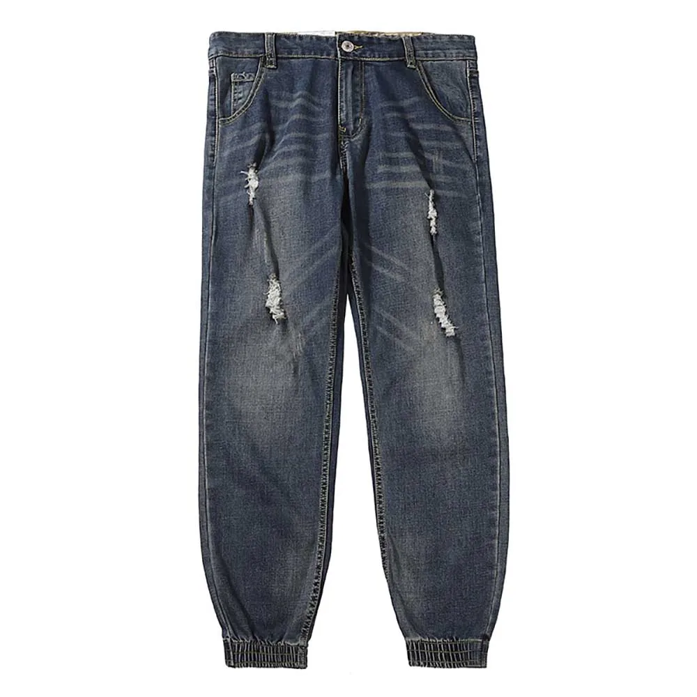 New Trend Ripped Jeans Men Casual Tapered Harem Jeans Denim Pants Distressed Jeans Trousers Korean Style Joggers Man Clothing
New Trend Ripped Jeans Men Casual Tapered Harem Jeans Denim Pants Distressed Jeans Trousers Korean Style Joggers Man Clothing
