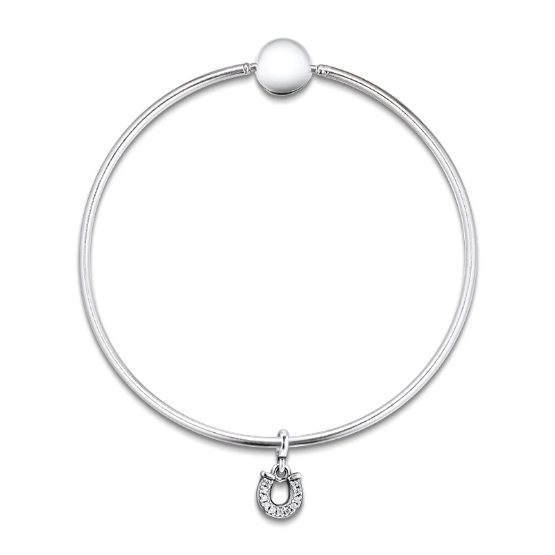 QANDOCCI Me Series 925 пробы серебряные подвески Моя счастливая подкова Подвески бусины