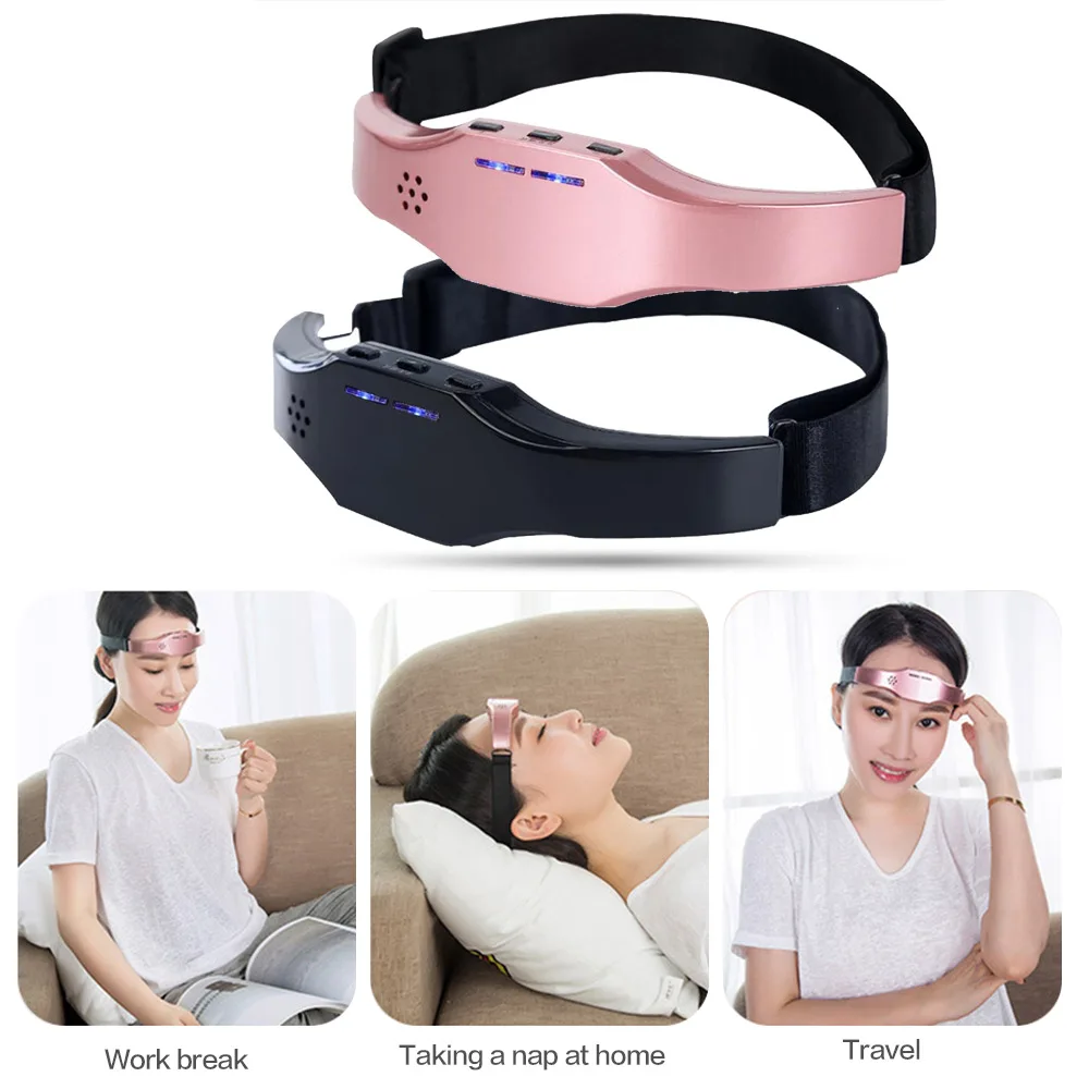 USB Перезаряжаемые массажер для головы Sleep Monitor облегчение мигрени бессонница