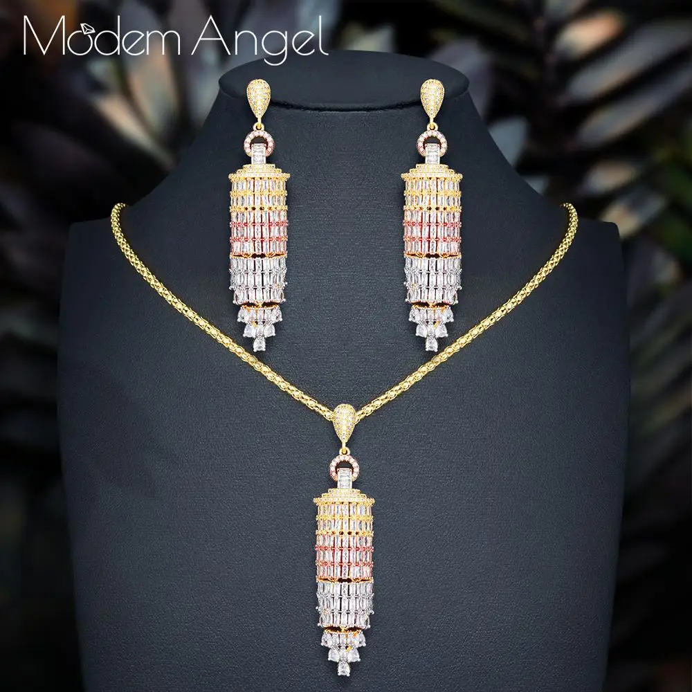 ModemAngel Thin Baguette T Handmade Cubic Zirconia Necklace Earring Jewelry Sets Women Wedding Indian Dubai Bridal Jewelry Sets
ModemAngel Thin Baguette T Handmade Cubic Zirconia Necklace Earring Jewelry Sets Women Wedding Indian Dubai Bridal Jewelry Sets