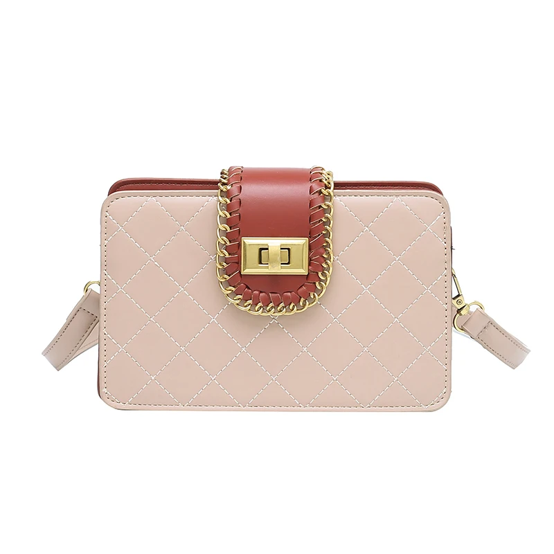 Crossbody Lattice Square bag 2021 New High-quality PU Leather Women's Designer Handbag Contrast color Shoulder Messenger Bag
Crossbody Lattice Square bag 2021 New High-quality PU Leather Women's Designer Handbag Contrast color Shoulder Messenger Bag