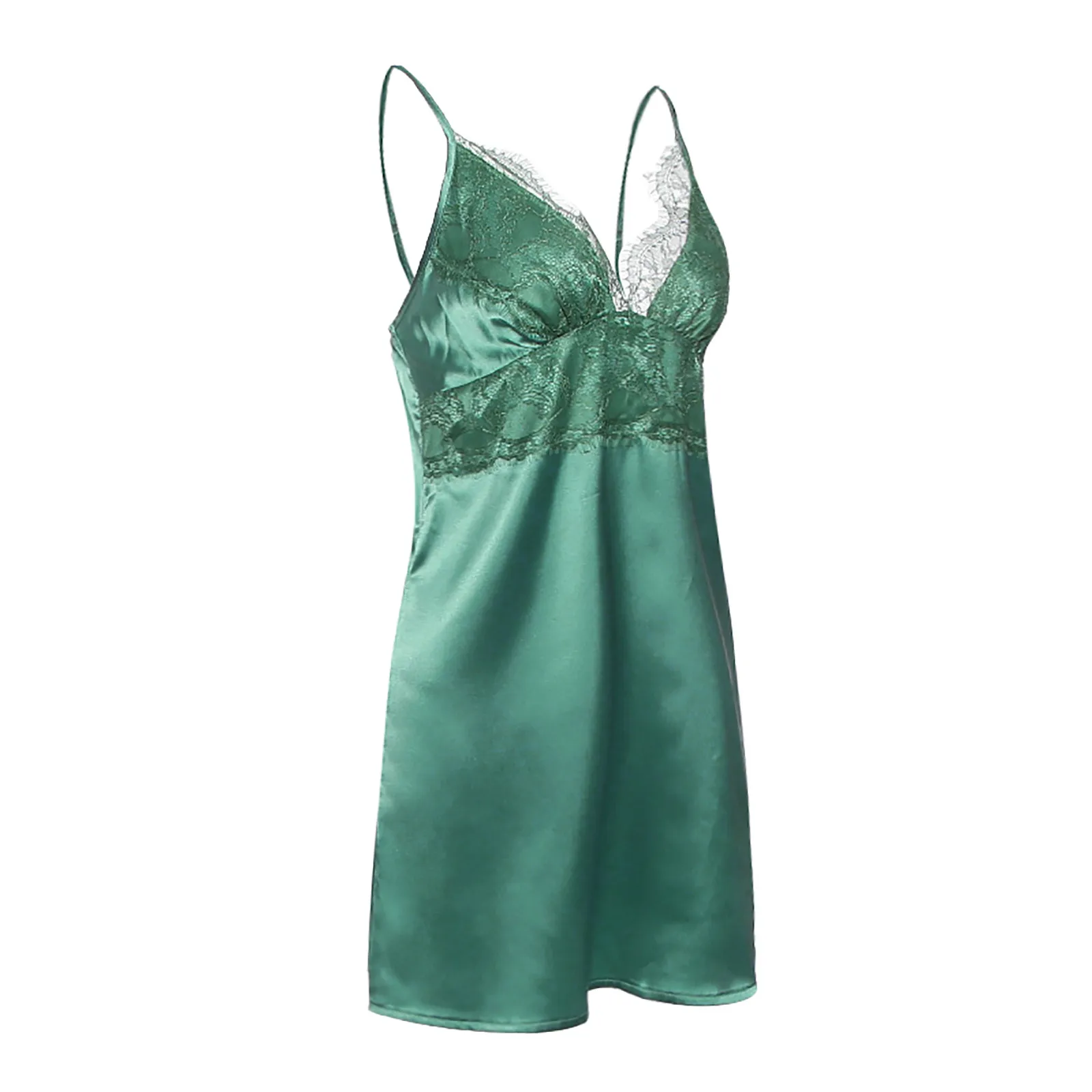 Dress Woman Lingerie Sexy Nightgown Sleepwear Women's Underwear Deep-v Spaghetti Strap Lace Night Dress Green Nightie Hot Sell
Dress Woman Lingerie Sexy Nightgown Sleepwear Women's Underwear Deep-v Spaghetti Strap Lace Night Dress Green Nightie Hot Sell