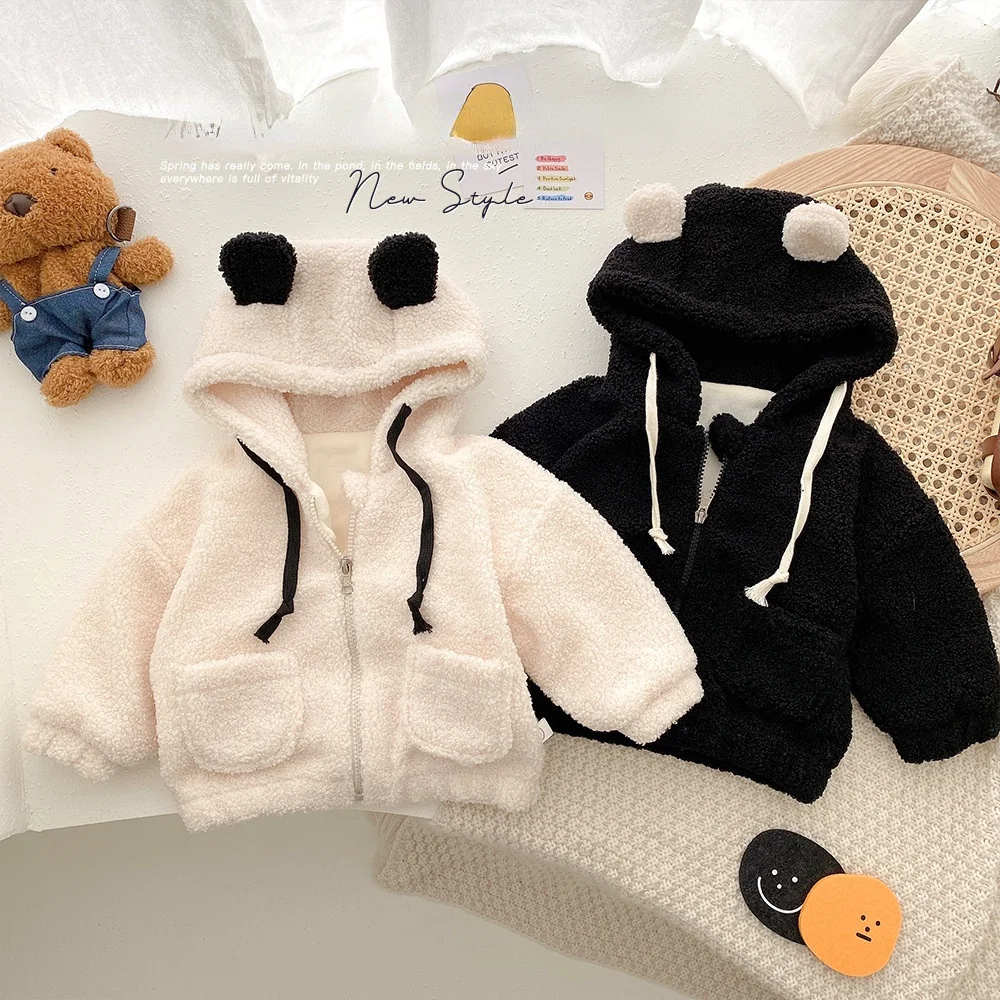 WLG Boys Girls Winter Clothes Kids Beige Black Velvet Thick Hooded Coats Baby Warm Outerwear for 9-36 Months
WLG Boys Girls Winter Clothes Kids Beige Black Velvet Thick Hooded Coats Baby Warm Outerwear for 9-36 Months