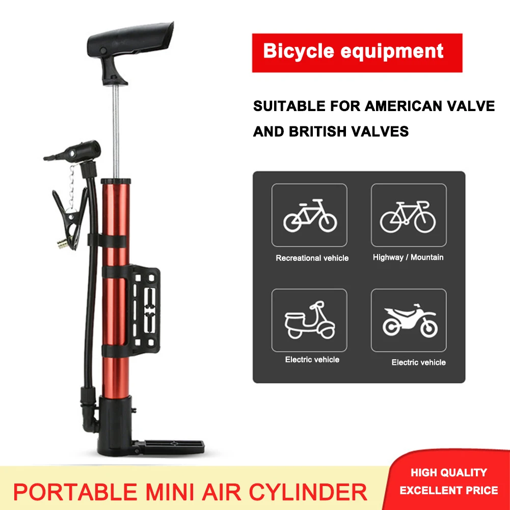 Portable Aluminum Alloy Mini Bike Floor Pump American/Dunlop Valve Universal Bicycle Tire Inflator Cycling Accessories
Portable Aluminum Alloy Mini Bike Floor Pump American/Dunlop Valve Universal Bicycle Tire Inflator Cycling Accessories
