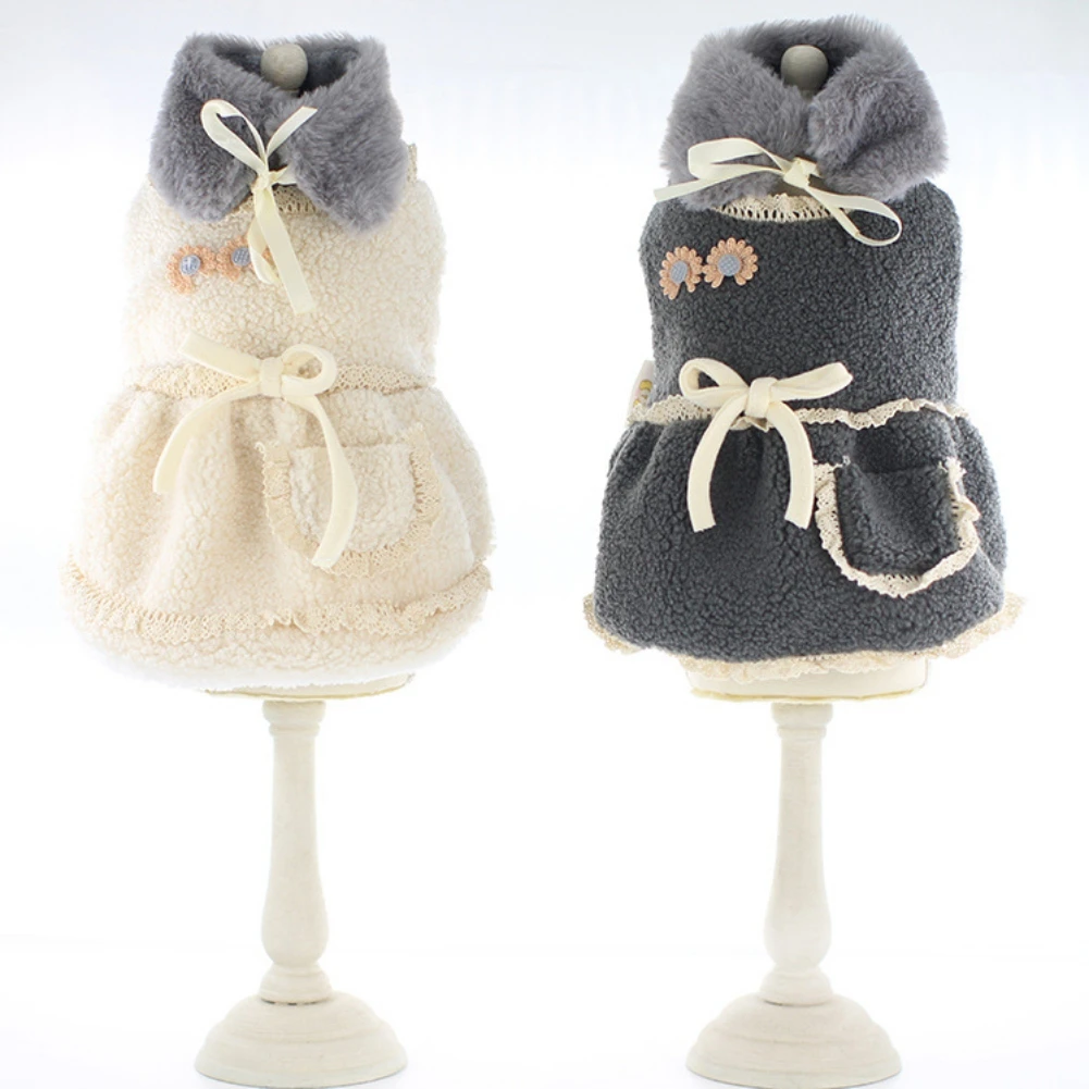 Pet Clothes Thick Dog Dress Teddy Bichon Pomeranian Small Dog Autumn And Winter Clothes Dog Bow Dress with Scarf
Pet Clothes Thick Dog Dress Teddy Bichon Pomeranian Small Dog Autumn And Winter Clothes Dog Bow Dress with Scarf