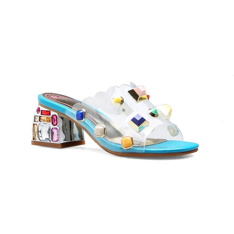 Summer New Style Thick Heel Transparent Soft Surface Sandals for Women Colorful Drill Rivet Chunky High HeelsFlip-flop Sandals
Summer New Style Thick Heel Transparent Soft Surface Sandals for Women Colorful Drill Rivet Chunky High HeelsFlip-flop Sandals
