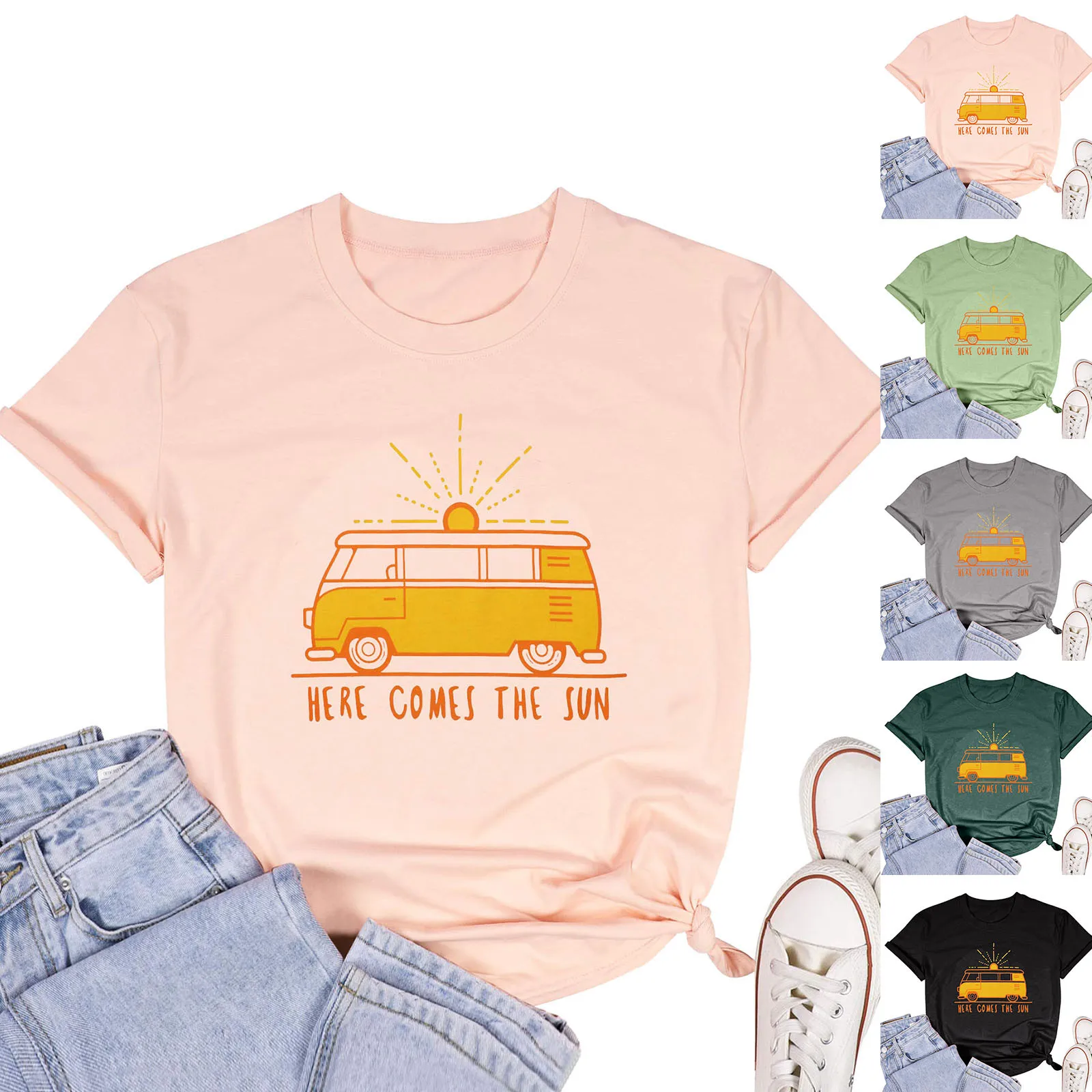 Women Summer T Shirt 100% Cotton Casual Loose Round Neck Shorts Sleeve Letter Print Top Blouse T-shirt Simple Lady Tee Tops
Women Summer T Shirt 100% Cotton Casual Loose Round Neck Shorts Sleeve Letter Print Top Blouse T-shirt Simple Lady Tee Tops