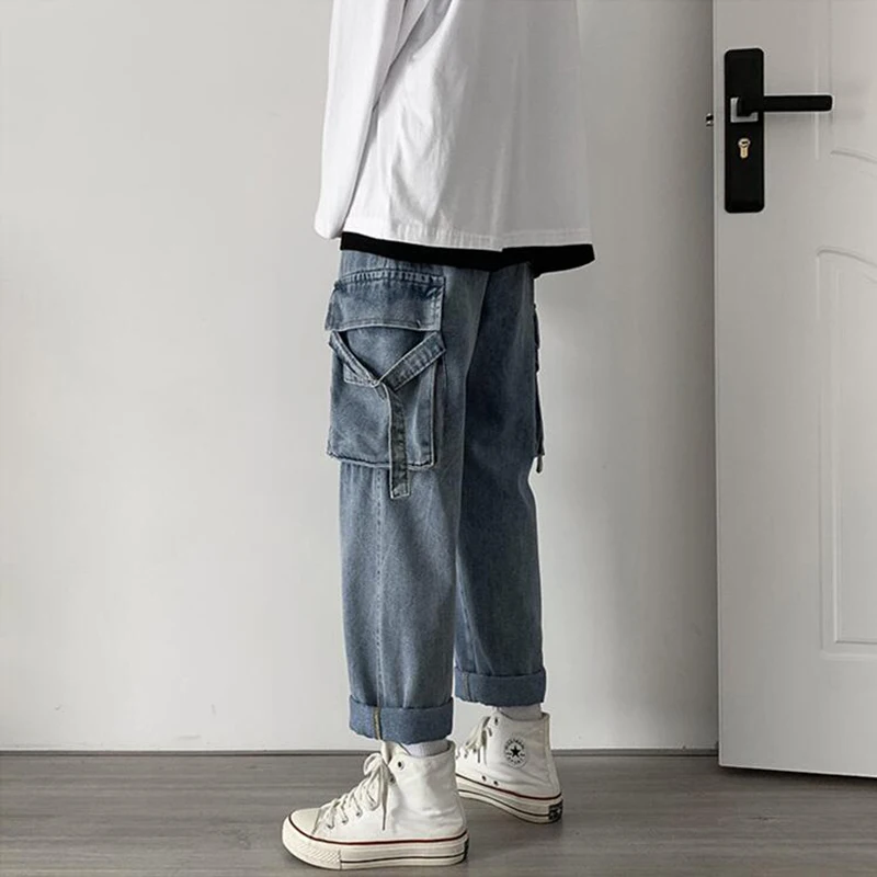 New Autumn And Winter Men's Wide Leg Jeans Student Hong Kong Style Trend Loose Casual Pants
New Autumn And Winter Men's Wide Leg Jeans Student Hong Kong Style Trend Loose Casual Pants