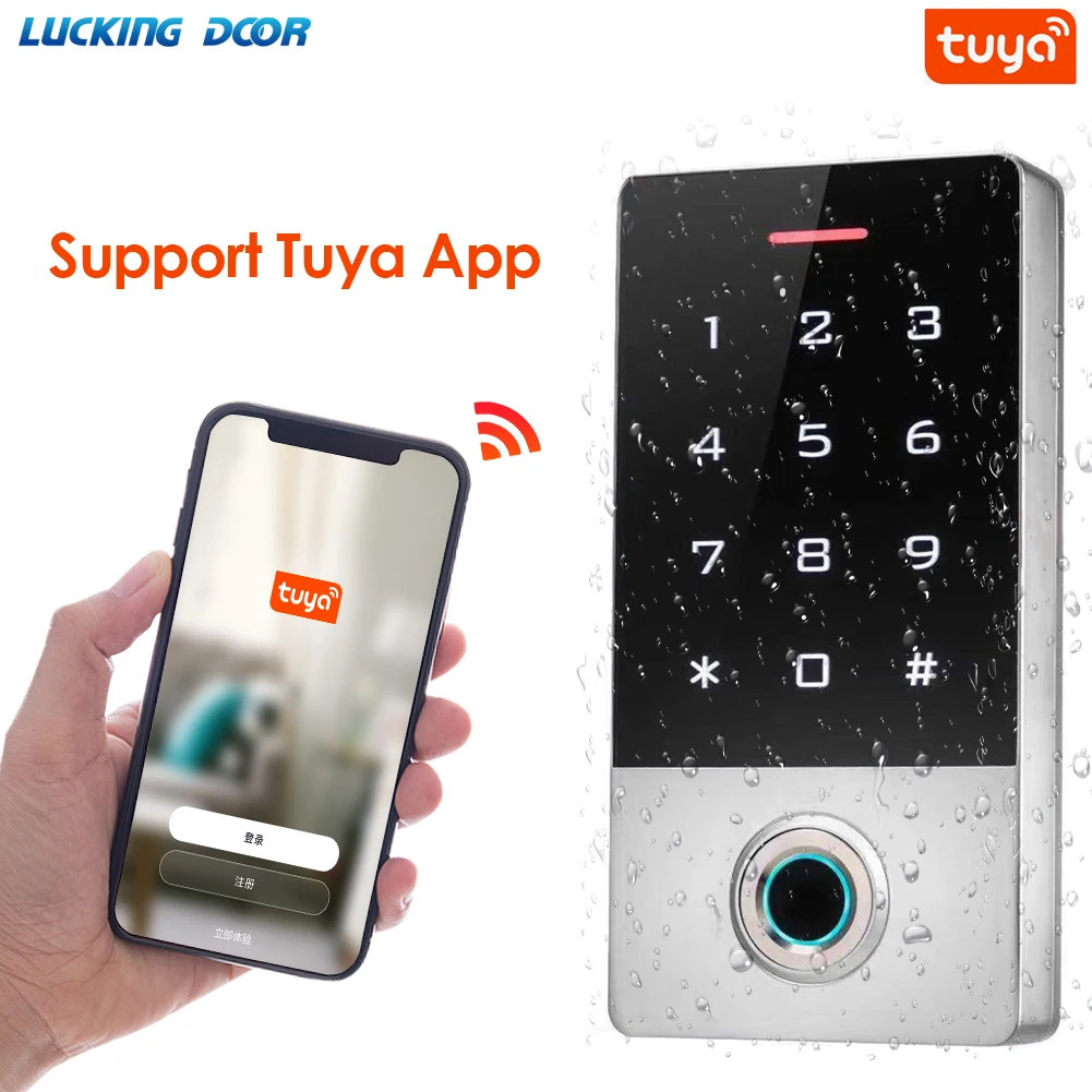 Wifi Tuya APP Backlight Touch 125Khz RFID Card Access Control keypad Door Lock WG Input Output IP68 Watreproof 
Wifi Tuya APP Backlight Touch 125Khz RFID Card Access Control keypad Door Lock WG Input Output IP68 Watreproof