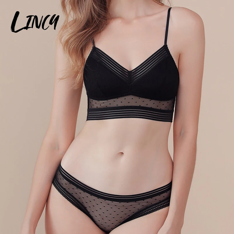 Women Underwear Set Backless Top Bra Push Up Plus Size Bralette Wire Free Sexy Lace Thin Dots Mesh Brassiere Panty Lingerie Set
Women Underwear Set Backless Top Bra Push Up Plus Size Bralette Wire Free Sexy Lace Thin Dots Mesh Brassiere Panty Lingerie Set