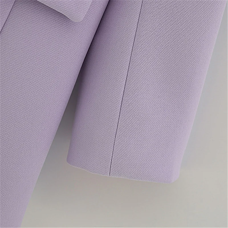 Women Violet Blazer Jacket Casual Work Suit Coat Office Lady Fashion Pockets Long Sleeve Suit Blazers Female
Women Violet Blazer Jacket Casual Work Suit Coat Office Lady Fashion Pockets Long Sleeve Suit Blazers Female