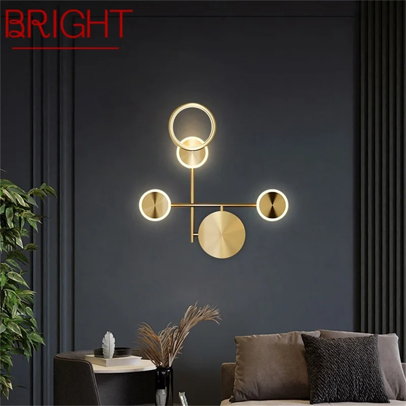 BRIGHT Brass Wall Lamp Nordic Modern Sconces Simple Design LED Lighting Indoor For Home Decoration
BRIGHT Brass Wall Lamp Nordic Modern Sconces Simple Design LED Lighting Indoor For Home Decoration
