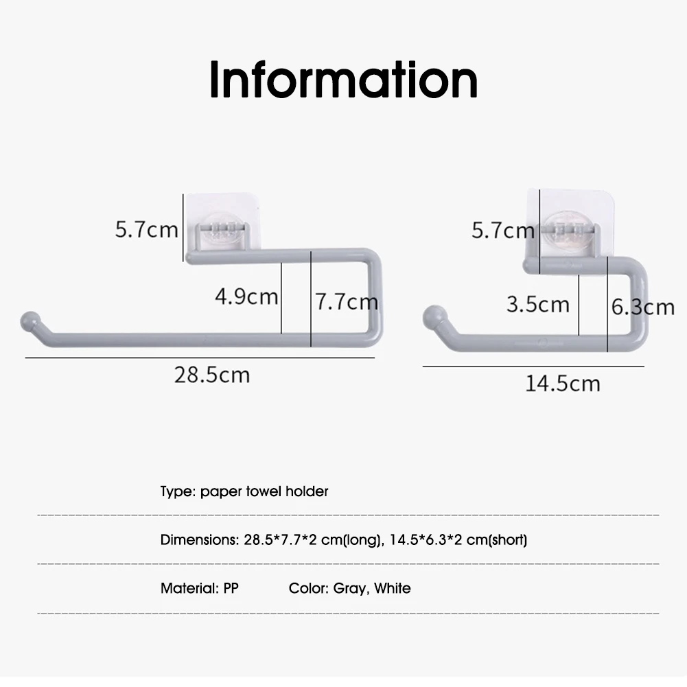 1pcs Kitchen Paper Towel Holder Self-adhesive Accessories Under Cabinet Roll Rack Tissue Hanger Storage Rack for Bathroom Toilet
1pcs Kitchen Paper Towel Holder Self-adhesive Accessories Under Cabinet Roll Rack Tissue Hanger Storage Rack for Bathroom Toilet