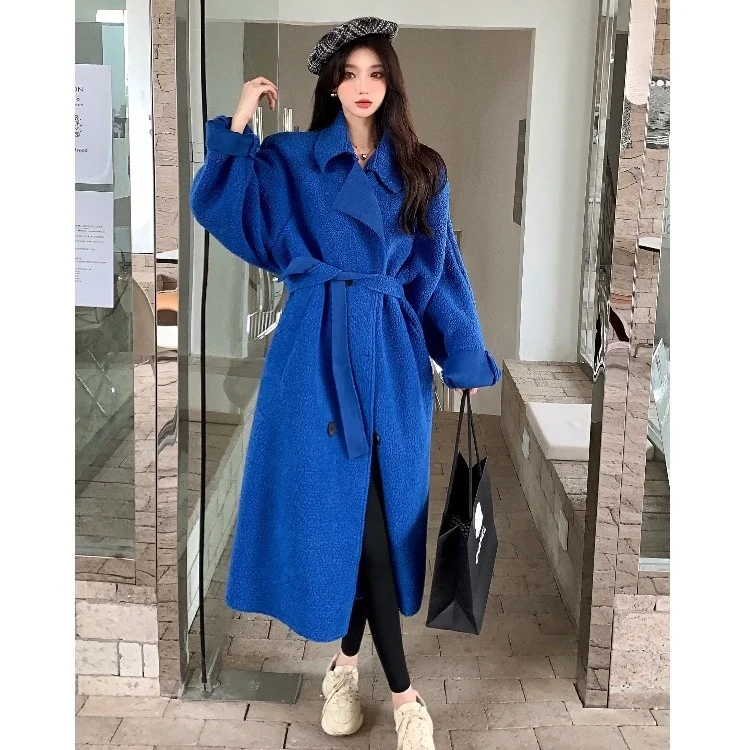 Wool Coat Women's Winter Thickened Warm Lamb Wool Coat Loose Temperament Medium Length Top X2848
Wool Coat Women's Winter Thickened Warm Lamb Wool Coat Loose Temperament Medium Length Top X2848