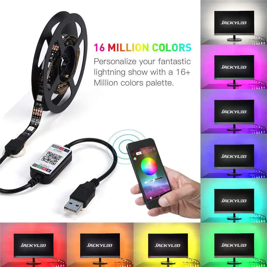 Popular Bluetooth TV Background Atmosphere Light With Bluetooth App Control USB 5V Light Led Light Strips
Popular Bluetooth TV Background Atmosphere Light With Bluetooth App Control USB 5V Light Led Light Strips