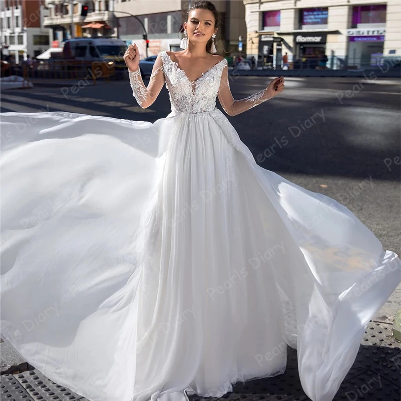 Boho Princess Wedding Gowns 2021 Newest A Line Backless Wedding Dresses 3D Flowers V Neck Long Sleeves Bride Dress Robe Mariee
Boho Princess Wedding Gowns 2021 Newest A Line Backless Wedding Dresses 3D Flowers V Neck Long Sleeves Bride Dress Robe Mariee