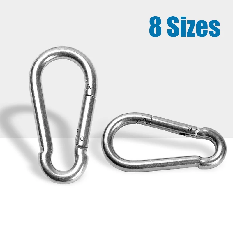 M4-M12 8 Size Stainless Steel Carabiner Outdoor Camping Climbing Spring Hook Safety Hanging Buckle Snap Outdoor Tools Muti-tools
M4-M12 8 Size Stainless Steel Carabiner Outdoor Camping Climbing Spring Hook Safety Hanging Buckle Snap Outdoor Tools Muti-tools